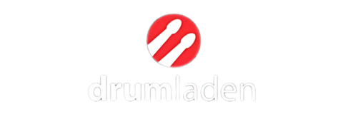 Drumladen logo, symbolizing their partnership with Induction as a provider of high-quality drum and percussion equipment.